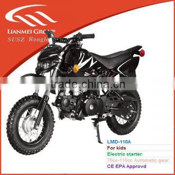 kids gas 70cc-110cc automatic gear dirt bike by electric start with new front light 2016 New