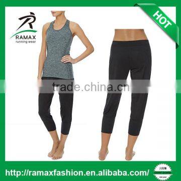 Ramax Custom Women Plain Lightweight High Stretch Yoga Fitness Capris Pants