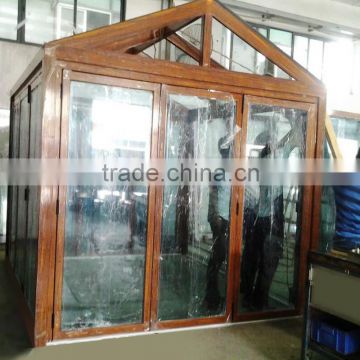 High standard Aluminum Sun room with wood grain heat transform color from China supplier Broad