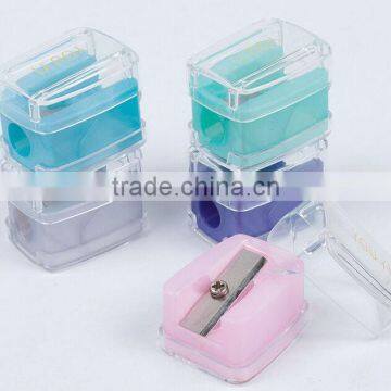 Cheap Plastic Single Hole Pencil Sharpener With Plastic Lid