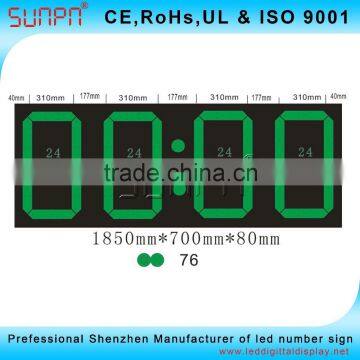 Spanish Synchronized Digital Clock LED Clock Electric Clock Sign 24" photo-5