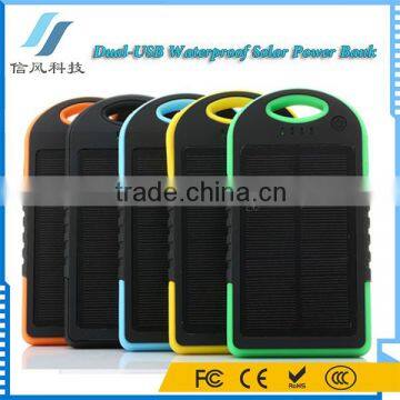 3000mAh Dual USB Portable Waterproof Solor Charger Power Bank for IPhone for Android Smartphone for IPad photo-5