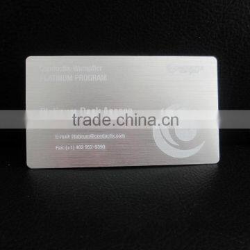 metal business card; stainless steel card; aluminum card; brushed business card