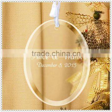 Oval Shape Bevelled Glass Ornaments For Inside Room Decoration photo-1