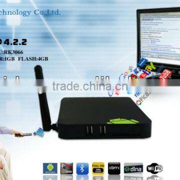 internet tv set top box mini pc full hd media player ip tv box android Dual-Core processor rk3066 android os4.2