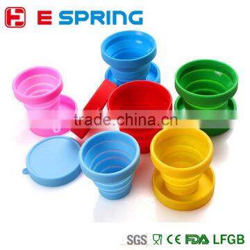 Outdoor Travel Telescopic Collapsible Soft Drinking Cup Retractable Folding Silicone Water Cup