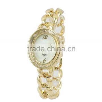 Analogous Metal Good Plating Fit Wrists Specialize Design Crystal on the Face Bracelet Watch For Women photo-5