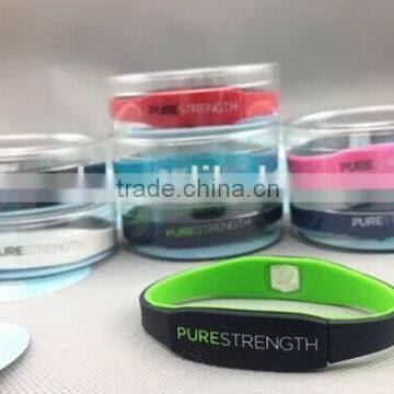 Fashion Pure Strength Rubber Bracelet Custom Silicon Wristband photo-5