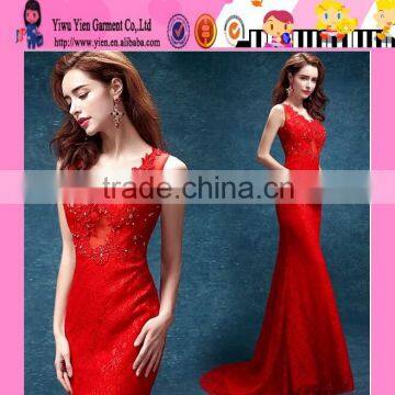 Newest Lace Deep V Neck Western Office Lady Formal Dress Latest Design Mermaid Floor-Length Office Lady Formal Dress