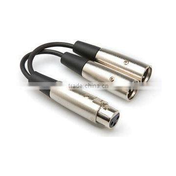 Audio Y splitter Cable XLR Female to Two XLR male cable