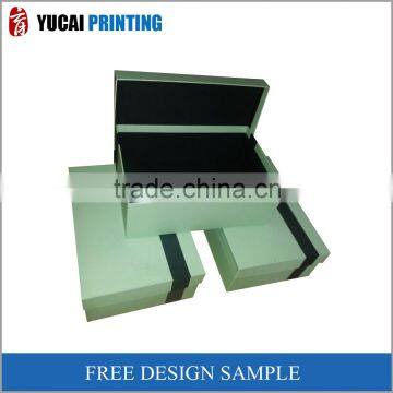 Green paper gift box ring packaging box