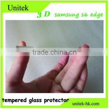 Factory low price!Premium Perfect For samsung s6 Edge electroplating gris 3D 0.21mm tempered glass for mobilephone/cellphone