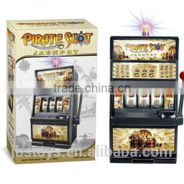 SLOT MACHINE , MINI JACKPOT MACHINE WITH LIGHT AND MUSIC , SAVING MONEY BOX