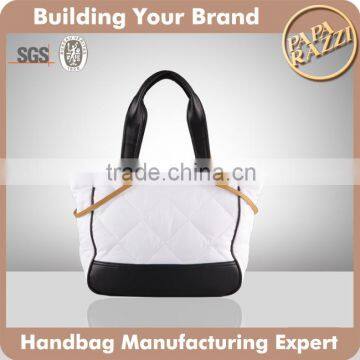 3439-Original design hot sale fashion quilted nylon women tote bag for 2016