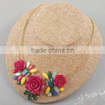 New Hot Selling Flower Choker Collar Vintage Pendant Statement Necklace Women photo-3