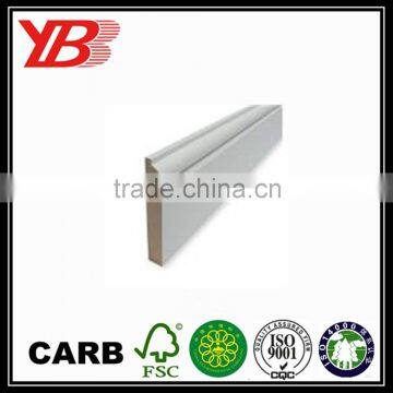 Chinese good quality white primed mdf skirting moulding