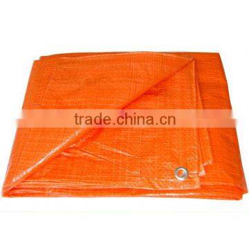 Orange color HDPE material tarpaulin with both sides lamination