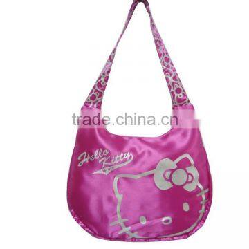 Fashion kids tote bag satin tote bag for girls