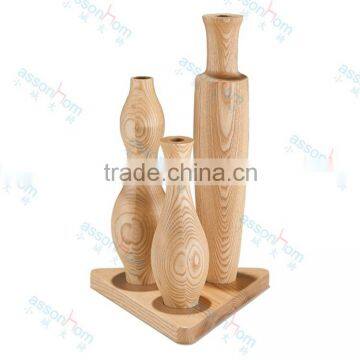 Wooden Flower Vases