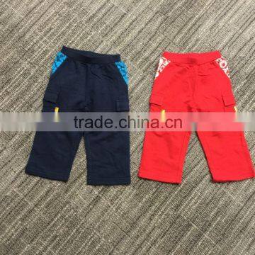 Wholesale custom children boys thick terry fleece warm winter casual pants