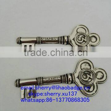 Metal Antique Key Shaped Key Chain,metal Key Tag photo-2