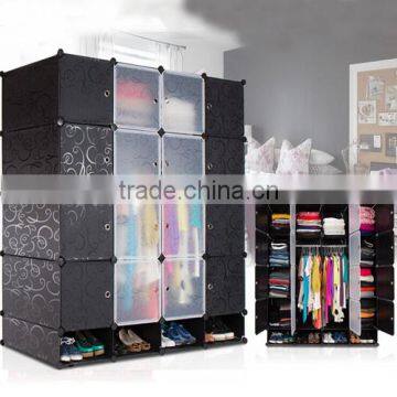 large space DIY home storage plastic wardrobe, easy move and assemble as customer like, many color available storage organizer
