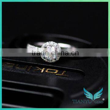 Moissanite Pave-eternity Band Unique Moissanite Wedding Sets on Sale Moissanite Fire Rings photo-4