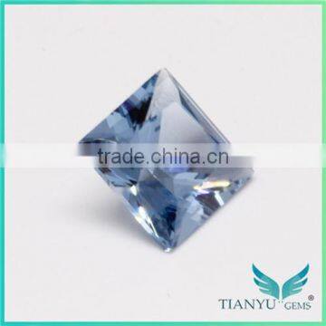 Wuzhou Gems Gemstones Processing Loose Synthetic Aquamarine Spinel Rough photo-3