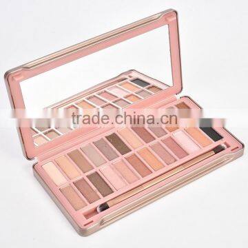 Chinese factories wholesale custom 24 slots luxury cosmetic box, beautiful pink eye shadow box