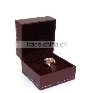 Chinese factories wholesale custom high-grade PU leather watch box, brown gift box