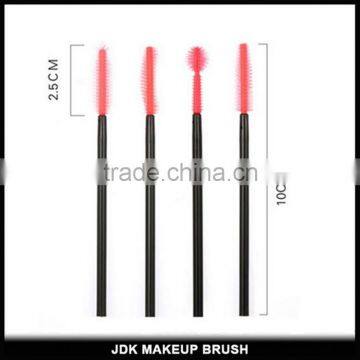 Different heads 4PC Disposable silicone cosmetic applicator silicone mascara wands pink color