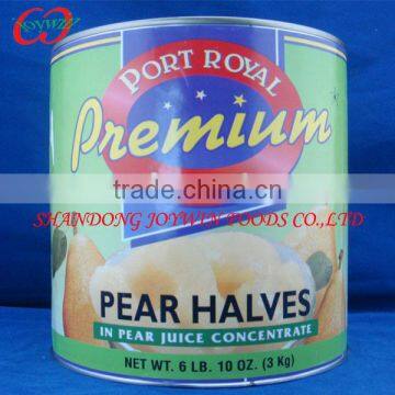 Canned bartlett pear halves in pear juice