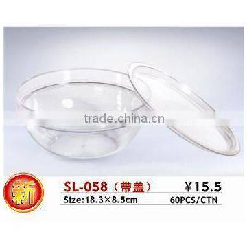 plastic bowl/disposable plastic bowl/clear round plastic bowl with lids