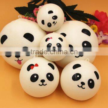 Promotional Gifts Wholesale New Creative Soft Fake Expression Panda Bread Artificial Food Model Props -Yiwu sanqi crafts factory