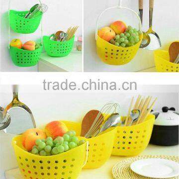 Fruit Vegetables Bath Storage 3 Tier Organize Hanging Basket