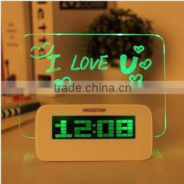 Blue/green Led Transparent Digital Clocks