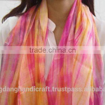 Fashion silk scarves made in Vietnam, colorful woven silk scarf for lady