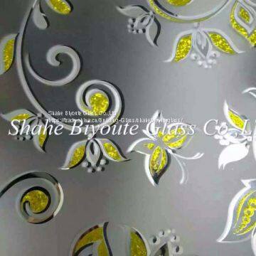 decorative Ice cream and acid etched glass