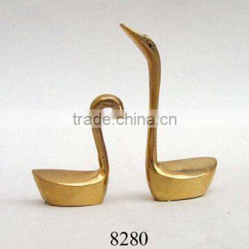 Brass Swan Pair, Brass Animals, Brass Statues, Brass Figurine