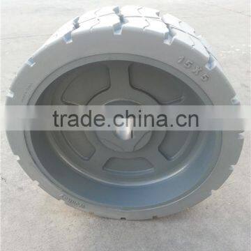 Unique Tread Design Higher Wear Resistance Solid Tire for Haulotte 12.5x4.25 15x5 photo-6
