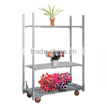 Multilayer flower transport cart