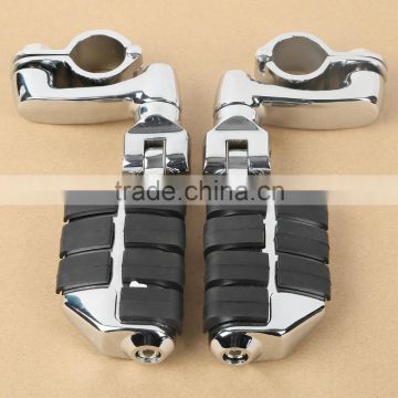 32MM Universal Long Angled Highway FootPeg Mount For Kawasaki Harley Suzuki Bar