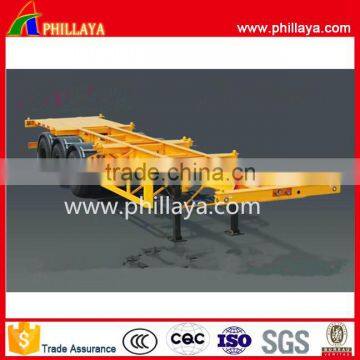Low Price Factory 40ft 20ft Container Skeleton Flat Bed Semi Trailer Top Brand New Trailer Truck Company for Sale photo-4