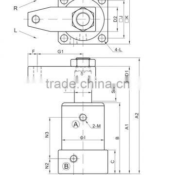 JULY Dongguan Factory Made Hydropneumatic Swing Clamp Cylinder
