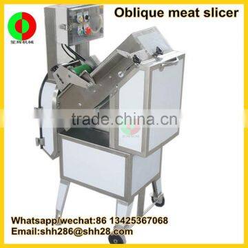 Best price industrial automatic bacon sausage oblique cut machine meat slicer machine