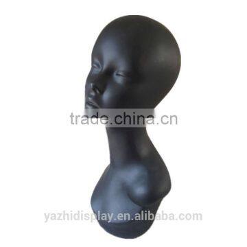 Wholesale Matt Black Mannequin Head for Wig Display photo-2