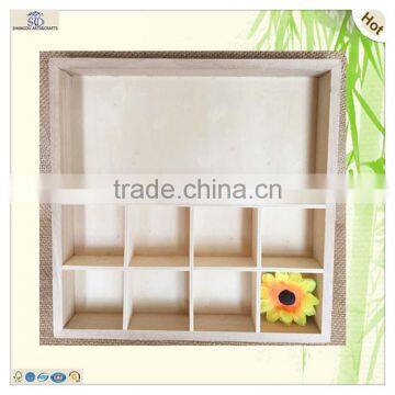 Mini Deep Divider Pine Plywood Wood Storage Box photo-3