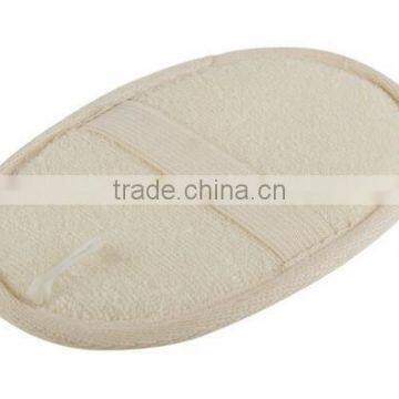 Cy293 Natural Luffa and Terry Cloth Materials Loofa Sponge Scrubber Brush Close Skin For Men and Women Exfoliating Loofah Pads photo-2