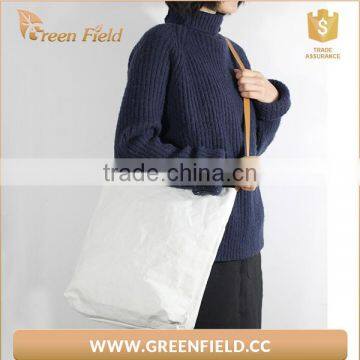 Eco-friendly Plant Washable Kraft Paper Bag Brown Washable Paper Tote Bag photo-4