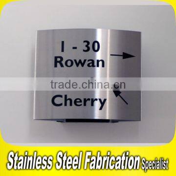 Etching Stainless Steel Metal Number Letter Signage Outdoor Sign Board photo-6